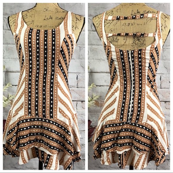 Free People Dresses & Skirts - Free People BOHO Dots Sexy Back Skater Dress